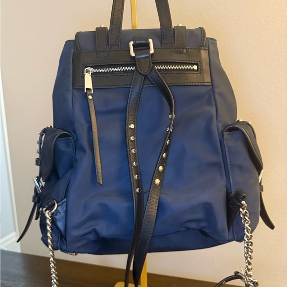 Michael Kors Midnight Blue Backpack with Silver Details - Picture 4 of 7